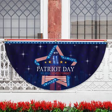 Discover Patriot Day 9/11 We Will Never Forget September 11th Memorial Day Non-Pleated Fan Flag