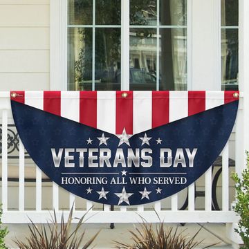 Discover Veterans Day Honoring All Who Served Non-Pleated Fan Flag