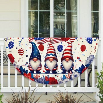 Discover Flagwix American Flag - 4th of july Gnome Fan Flag – Patriotic Bunting for Porch & Garden