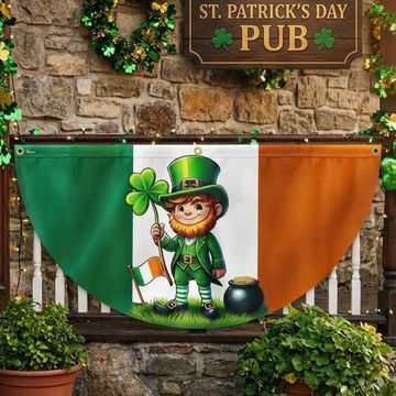 Discover Saint Patrick’s Day Leprechaun Non-Pleated Fan Flag