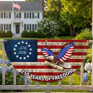 Discover 250 Years of Freedom Flag, We The People Patriotic 1776 2026 Fan Flag
