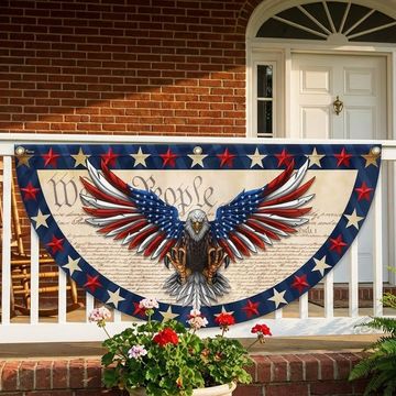Discover American Flag - We The People Patriotic Eagle Non-Pleated Fan Flag