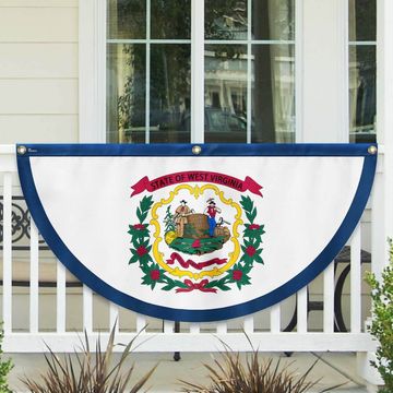 Discover West Virginia Non-Pleated Fan Flag