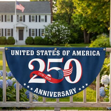 Discover Patriotic 250 Years 1776 2026 America Semiquincentennial Fan Flag