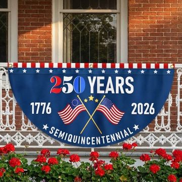 Discover Flagwix American Flag - Flagwix America 250th Anniversary Non-Pleated Fan Flag