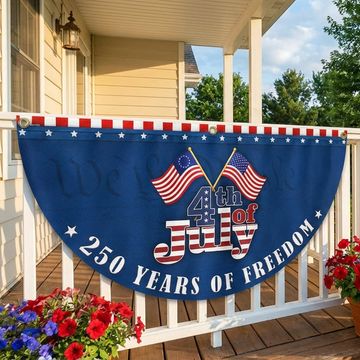 Discover 250 Years of Freedom Flag, 1776 2026 Betsy Ross 4th of July Fan Flag