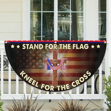 Discover Stand For The Flag Kneel For The Cross Patriotic Non-pleated Fan Flag