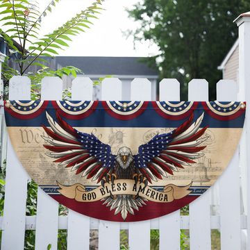 Discover Flagwix American Flag - God Bless America Patriotic Eagle Non-Pleated Fan Flag