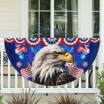 Discover American Bald Eagle Patriotic Non-Pleated Fan Flag