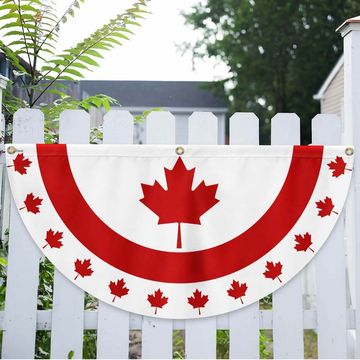 Discover Happy Canada Day 1st Of july Non-Pleated Fan Flag