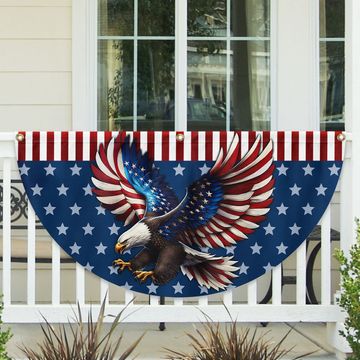 Discover Patriotic Eagle We The People American Non-Pleated Fan Flag