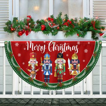 Discover Nutcracker Merry Christmas Non-Pleated Fan Flag