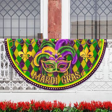Discover Mardi Gras Non-Pleated Fan Flag, Trending Party Vibes in 2026
