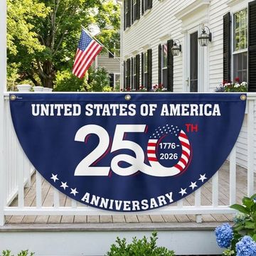 Discover Patriotic 250th Anniversary 1776 2026 United States of America Semiquincentennial Fan Flag
