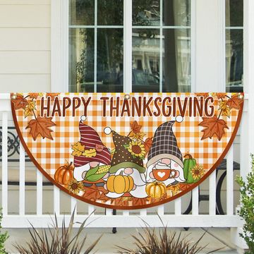 Discover Happy Thanksgiving Fall Gnomes Non-Pleated Fan Flag