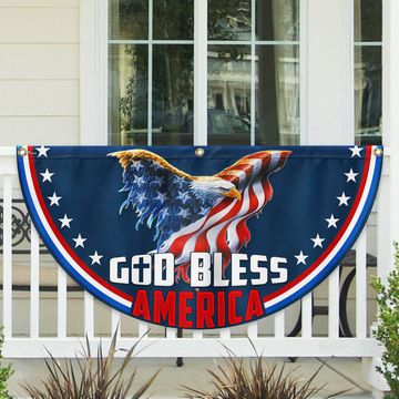Discover Flagwix American Flag - American Patriotic Eagle God Bless America Non-Pleated Fan Flag