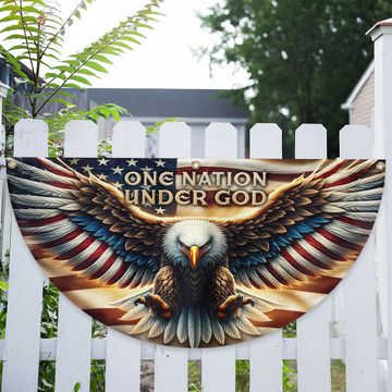 Discover One Nation Under God Patriotic Eagle Non-Pleated Fan Flag