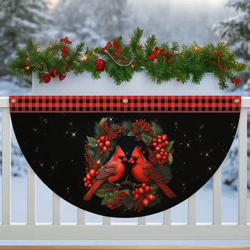 Discover Cardinal Merry Christmas Non-Pleated Fan Flag