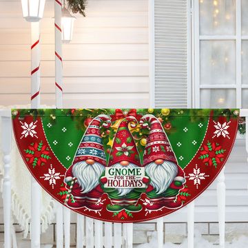Discover Gnomes Christmas Gnome For The Holidays Non-Pleated Fan Flag
