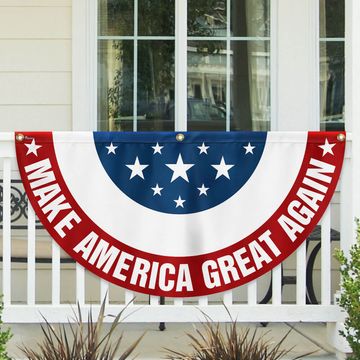 Discover Make America Great Again Trump Patriotic Non-Pleated Fan Flag