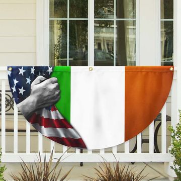 Discover Irish American St Patrick's Day Non-Pleated Fan Flag