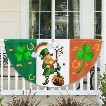 Discover Leprechaun Happy Saint Patrick’s Day Irish American Non-Pleated Fan Flag TPT1625FLn