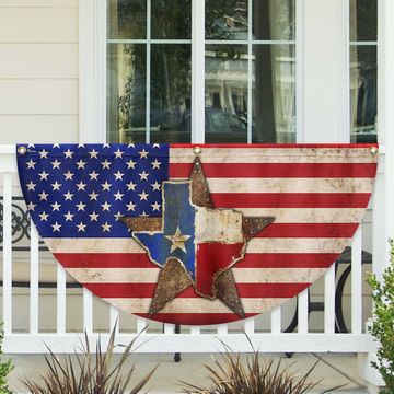 Discover Texas Texan American Non-Pleated Fan flag