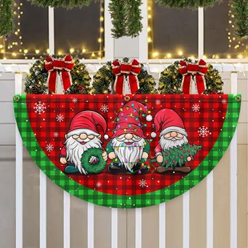 Discover Gnome Christmas Non-Pleated Fan Flag