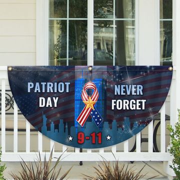Discover Patriot Day 9/11 Never Forget September 11th Non-Pleated Fan Flag