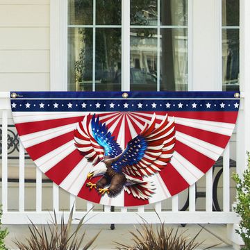 Discover Flagwix American Flag - Patriotic Eagle American Non-Pleated Fan Flag