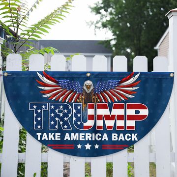 Discover Trump Take America Back Non-Pleated Fan Flag