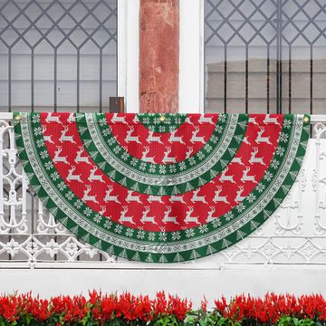 Discover Merry Christmas Non-pleated Fan Flag