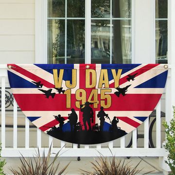 Discover VJ Day Victory Over Japan UK Non-Pleated Fan Flag