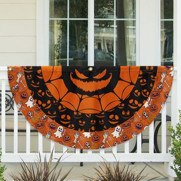 Discover Halloween Non-Pleated Fan Flag
