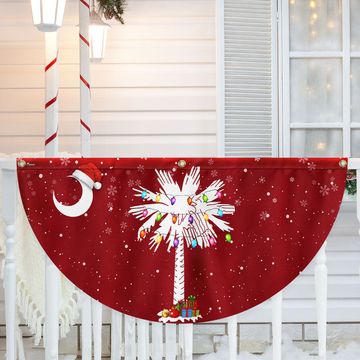Discover South Carolina Christmas Sabal Palmetto With Light Non-Pleated Fan Flag