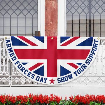 Discover Armed Forces Day UK Non-Pleated Fan Flag