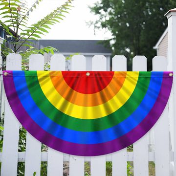 Discover Rainbow LGBT Pride Non-Pleated Fan Flag