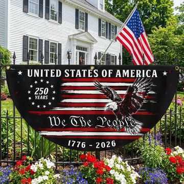 Discover 250 Years We The People American Fan Flag, 1776 2026 Patriotic Flag Decor