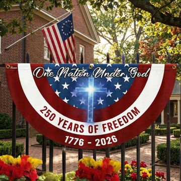 Discover One Nation Under God American Flag, 250 Years of Freedom Stars And Stripes Flag Decor