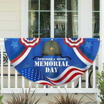 Discover Veterans Day Memorial Day American Non Pleated Fan Flag