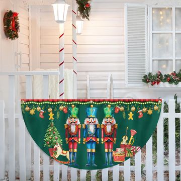 Discover Nutcracker Merry Christmas Non-Pleated Fan Flag