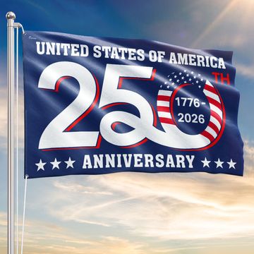Discover Patriotic 250th Anniversary 1776 2026 United States of America Semiquincentennial Grommet Flag 3-Day Shipping