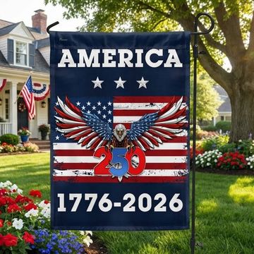 Discover America 250th Anniversary United States Semiquincentennial 1776-2026 Patriotic Eagle Flag