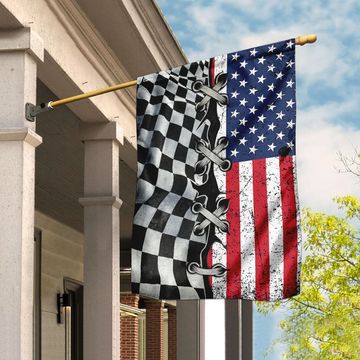 Discover Dirt Track Racing Flag