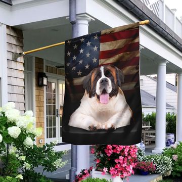Discover Saint Bernard American Flag