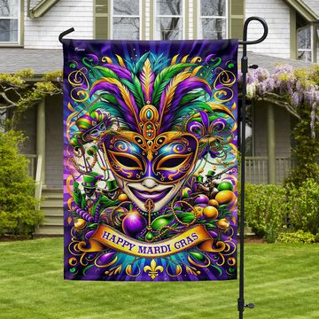 Discover FLAGWIX  Mardi Gras Masquerade Beads Flag