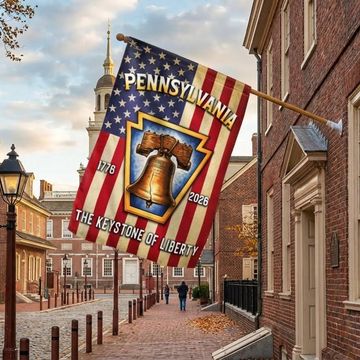Discover 250th Anniversary Pennsylvania Flag, The Keystone of Liberty US Flag