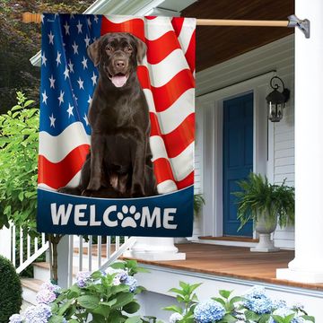 Discover Chocolate Labrador Dog 4th Of july American Flag TQN1226Fv2