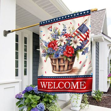 Discover Flagwix American Flag - Welcome Floral Patriotic Flower 4th Of july American Flag