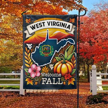 Discover West Virginia Welcome Fall Flag